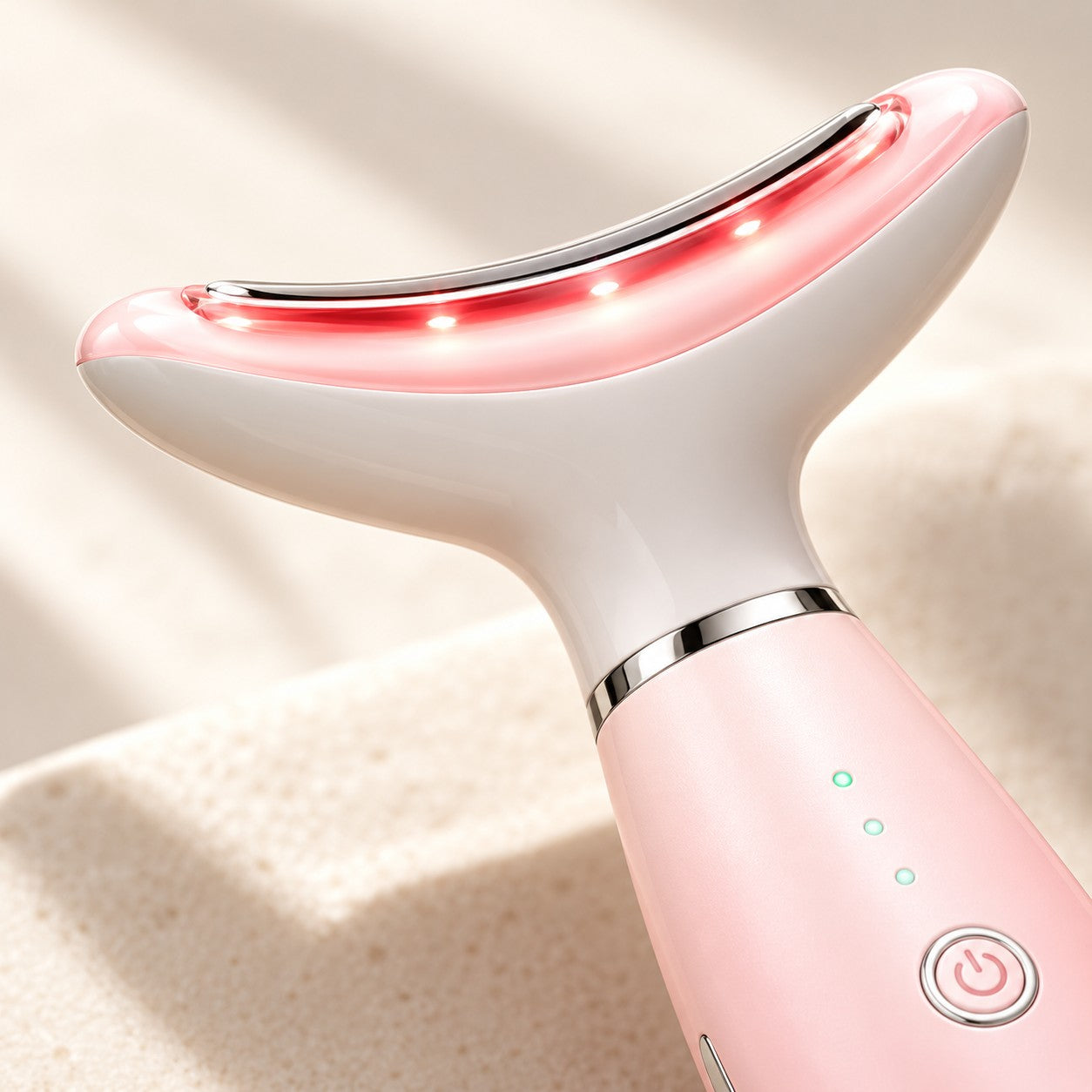 Forma contact head and blush pink finish in detail